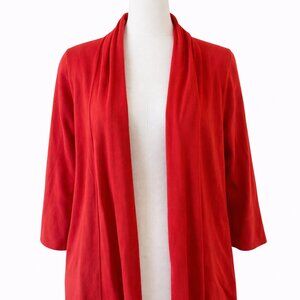 Roz & Ali Bold Red Knit Cardigan | Size XL | Gently Worn